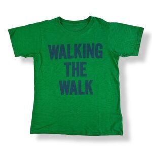 J. CREW Walking The Walk Talking The Talk Collector Tee in Green Size S (EUC)